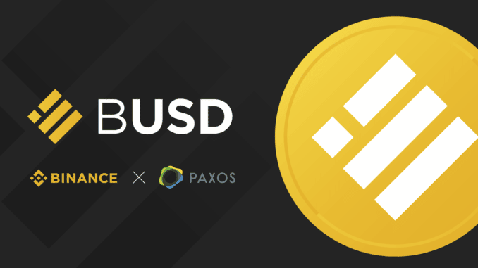 Binance USD BUSD Paxos